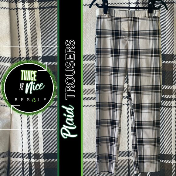 Plaid Stretch Woven Trouser - Picture 1 of 2